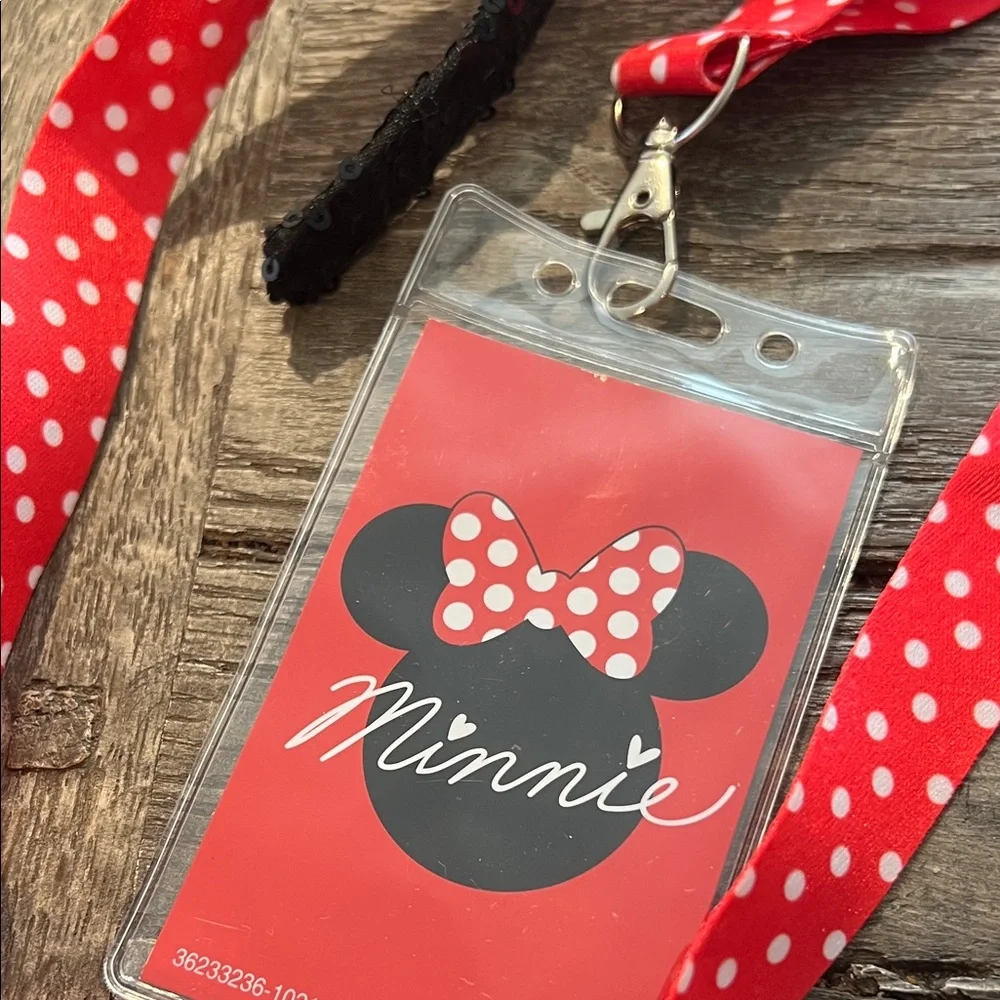 Disney vacation Minnie Mouse Sequin Ear Headbands Bundle - Red & Black Polka Dot